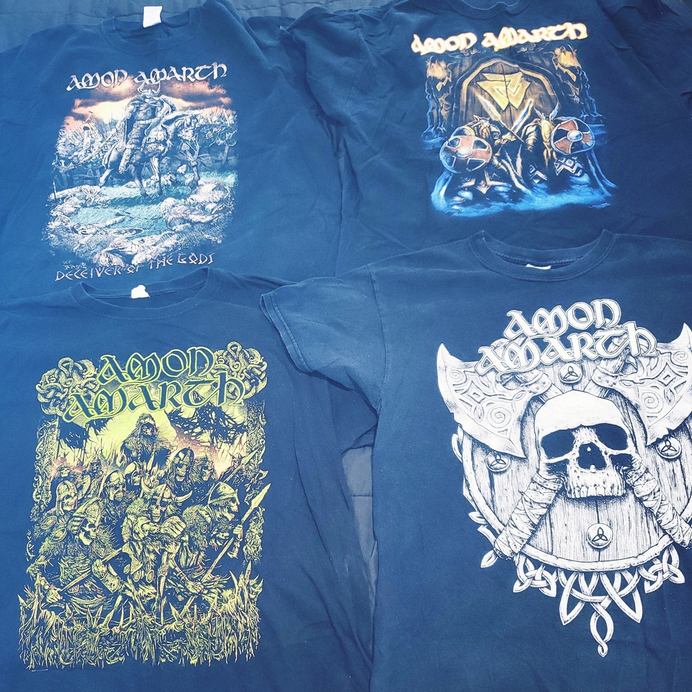 Amon Amarth Graphic T-Shirts Set Size LARGE